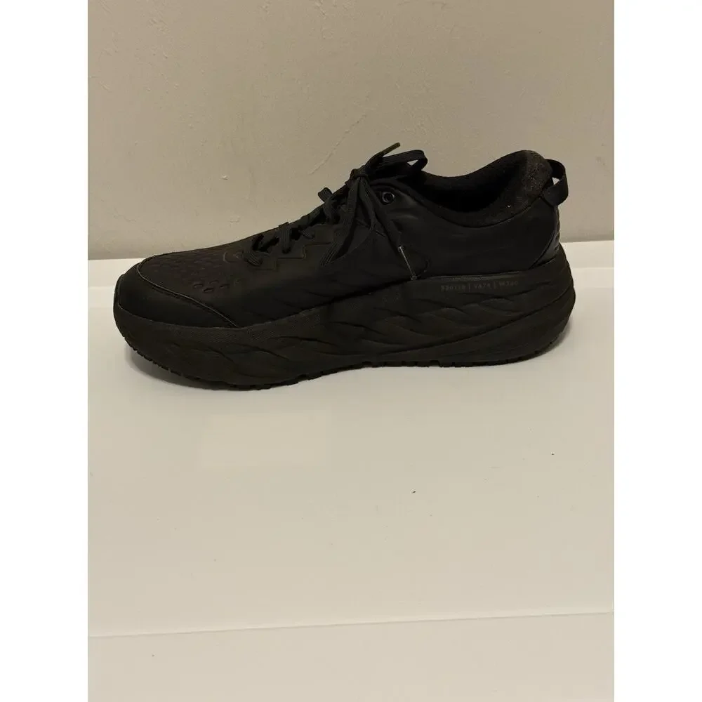 Hoka One One Bondi SR 1110521 BBLC Women's Size US 9 Black Leather Sneakers